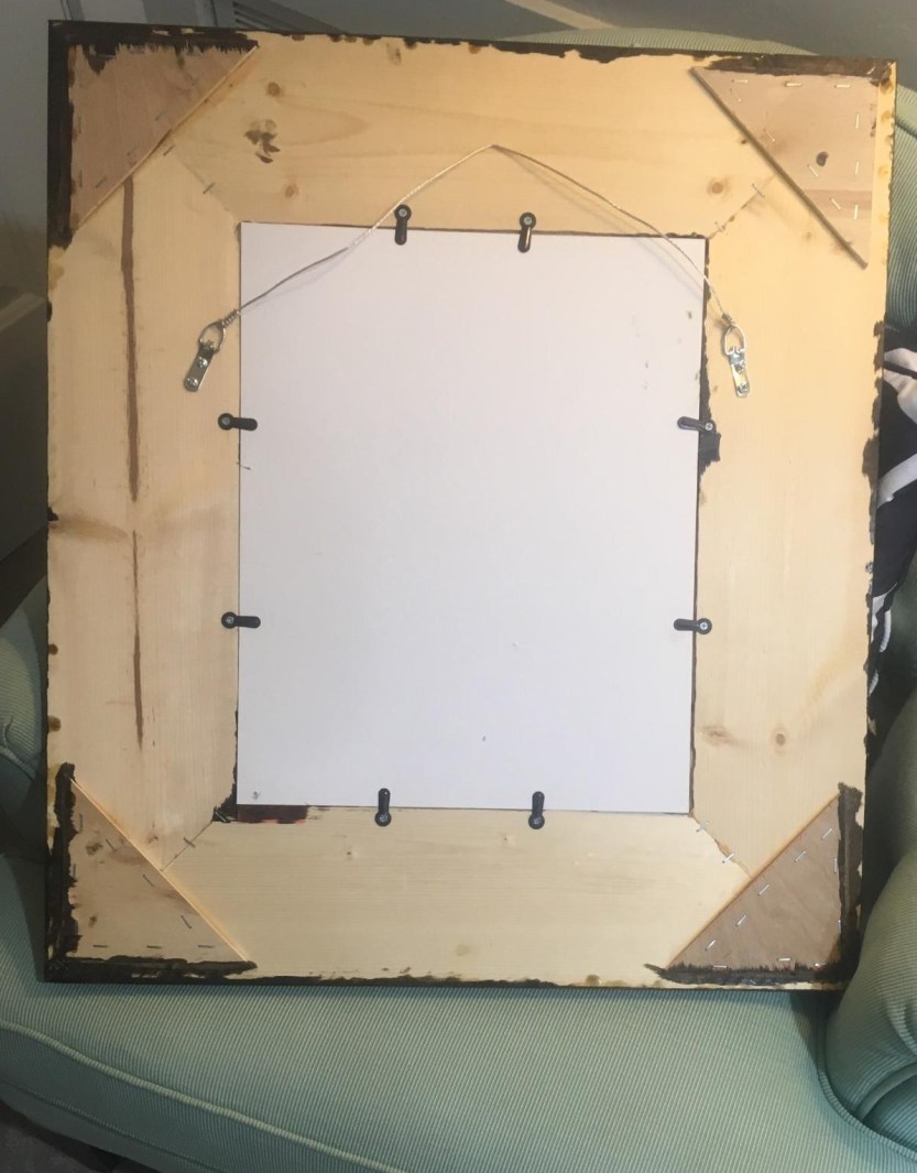 Completed frame back